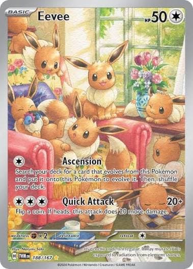 Pokemon Eevee 188/167 SV06: Twilight Masquerade - NEAR MINT/MINT